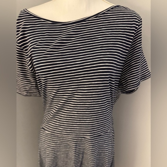 NWT • Gap ABOVE KNEE dress  with CRISS CROSS OPEN BACK• navy/white • XXL - Picture 3 of 9